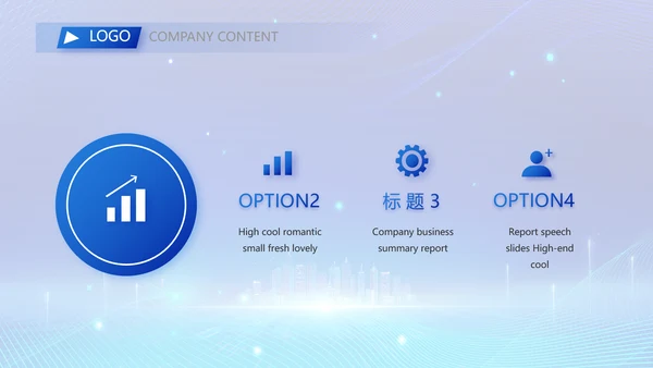 蓝色科技信息化建设工作总结PPT