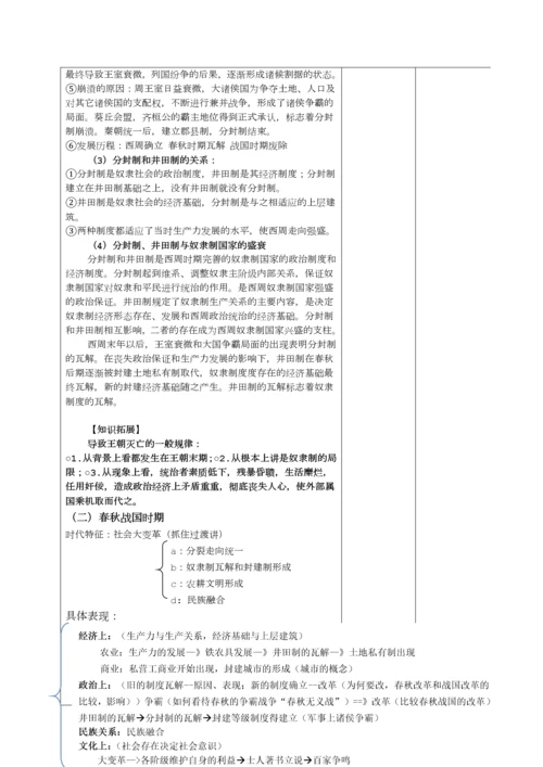 2019一轮复习历史教案：-第一章-古代中华文明的起源和奠基时期：先秦文明.docx