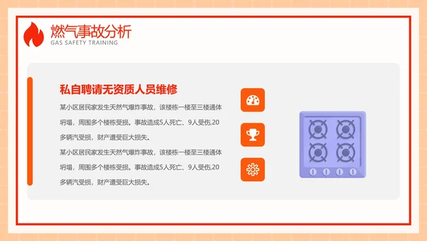 家用天燃气安全知识使用培训ppt模板