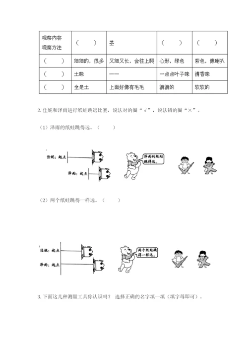 教科版一年级上册科学期末测试卷【名校卷】.docx