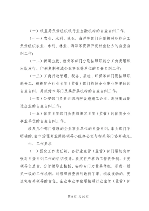 市自查自纠的工作计划方案.docx