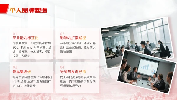 红黄简约职场新人培训PPT宣传模板
