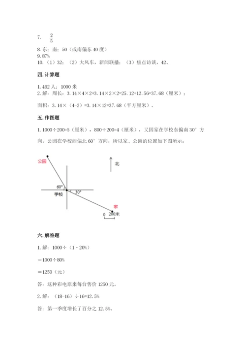 人教版六年级上册数学期末测试卷加答案解析.docx