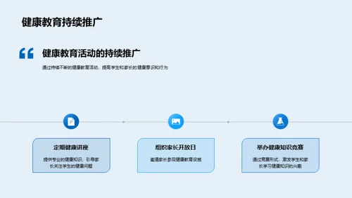 健康教育，家长共建