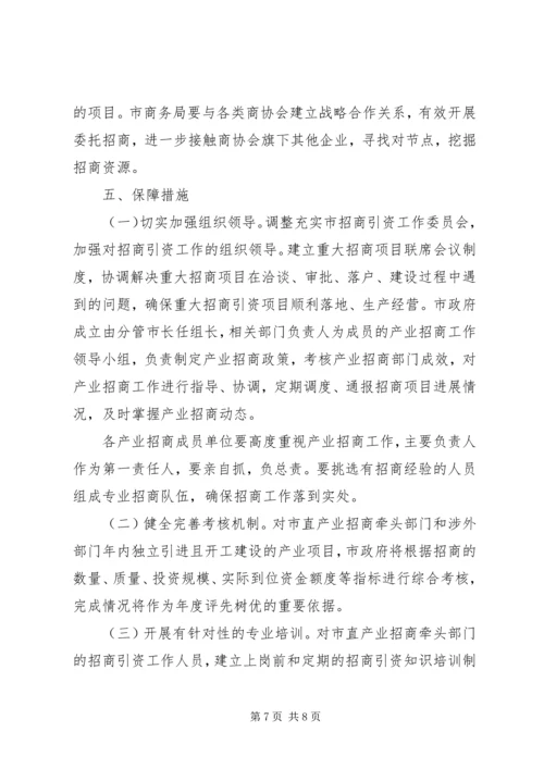 全县产业招商实施意见.docx