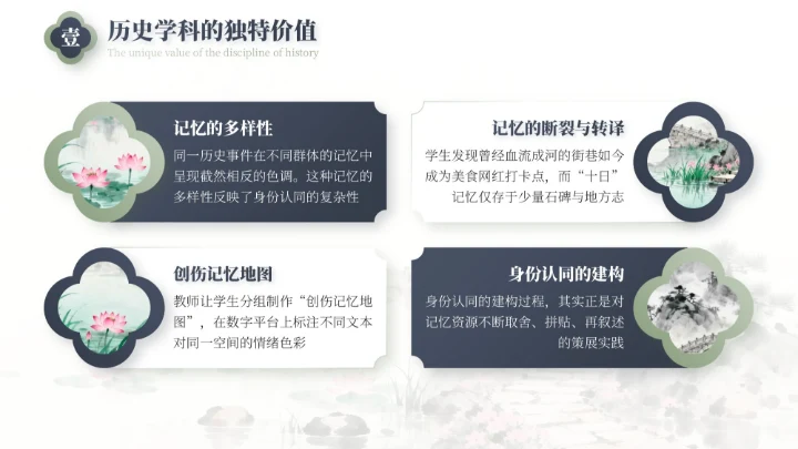 水墨中国风国庆历史课堂专题讲座PPT模板