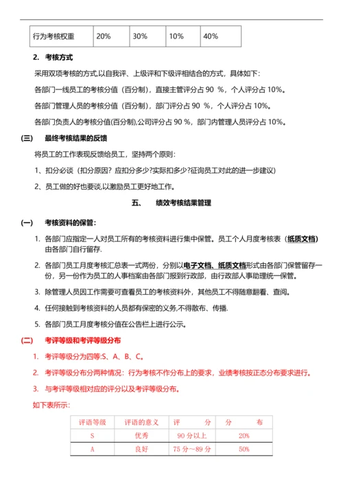 魔方传媒公司绩效考核管理制度(初稿稿).docx