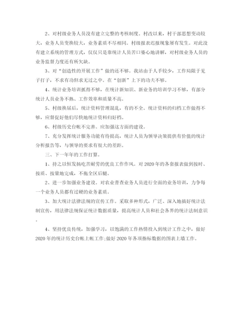 精编之乡镇统计工作个人总结范文.docx