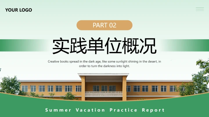 大学生暑假实践报告完整内容参考学习模版PPT