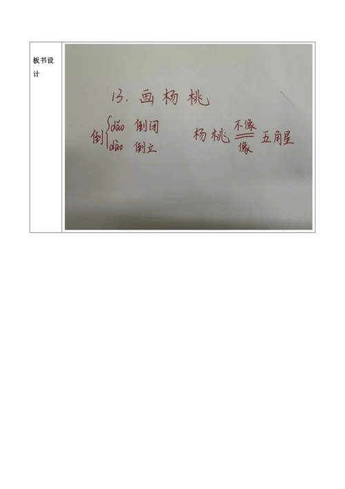 【大单元】13《画杨桃》第一课时 教学设计