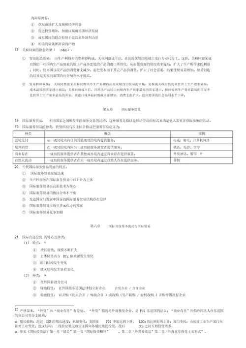 国际贸易学期末复习很全很强大,期末考试必备