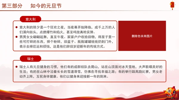 中国传统节日元旦的起源历史专题党课PPT