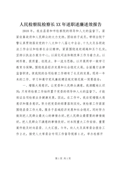 人民检察院检察长某年述职述廉述效报告.docx