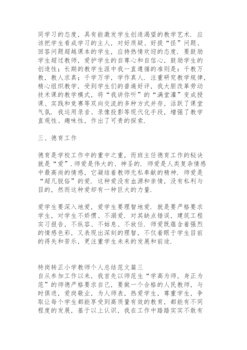 特岗转正小学教师个人总结范文.docx