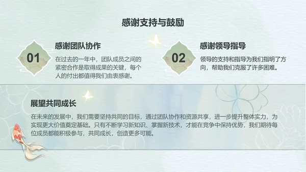 绿色中国风述职报告