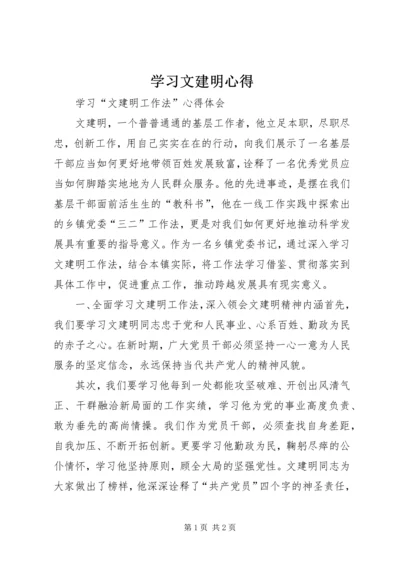 学习文建明心得 (2).docx