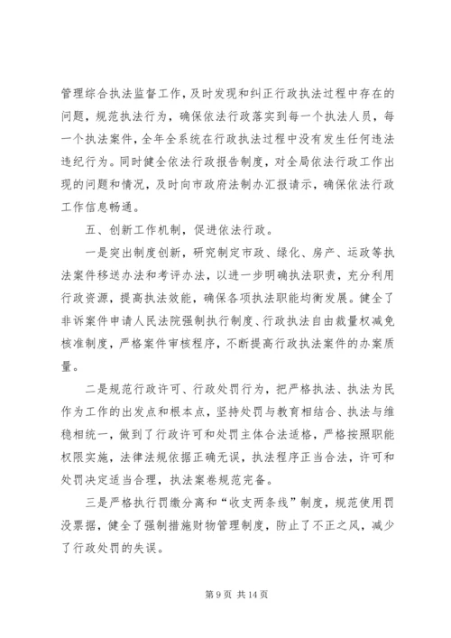 城管局依法行政自查情况报告.docx