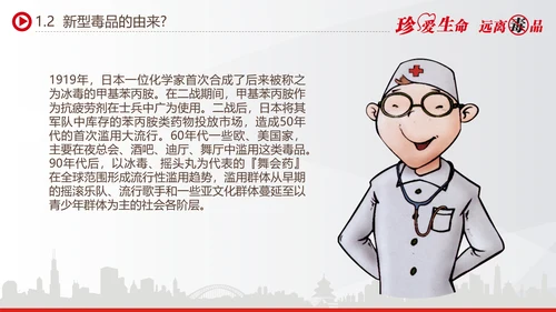 世界禁毒日宣传禁毒知识教学PPT模板
