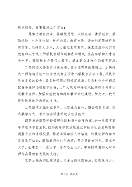 学习20XX年两会精神心得体会范文.docx
