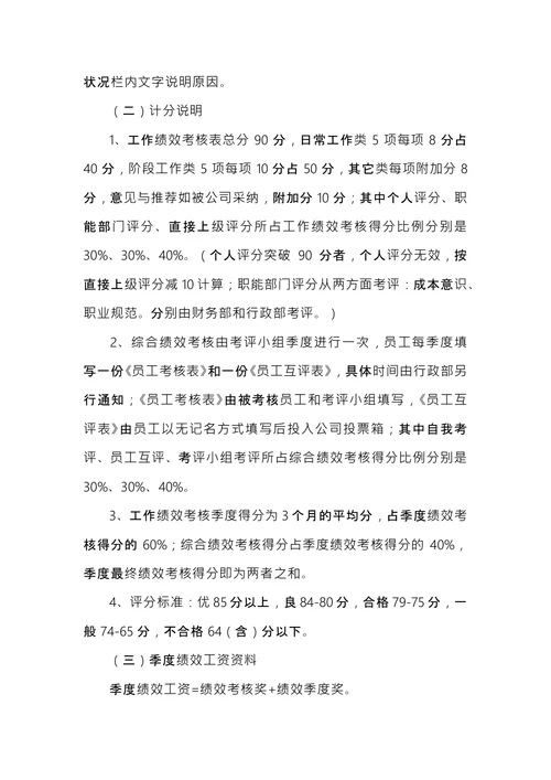 企业员工薪酬绩效考核
