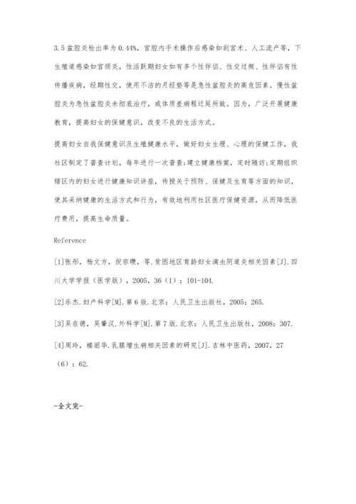 社区妇科病普查结果分析.docx