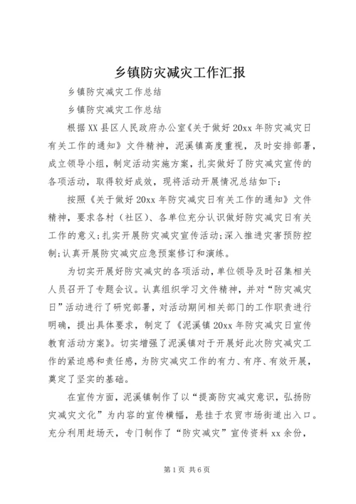 乡镇防灾减灾工作汇报.docx