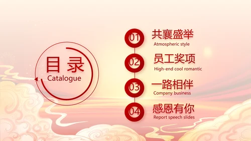 红色喜庆开业典礼盛大开业典礼PPT