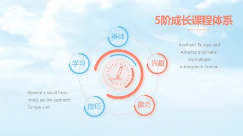 蓝色唯美天空毕业典礼通用动态PPT