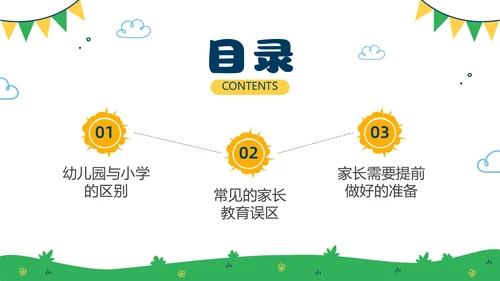 彩色水彩卡通幼儿园家长会PPT