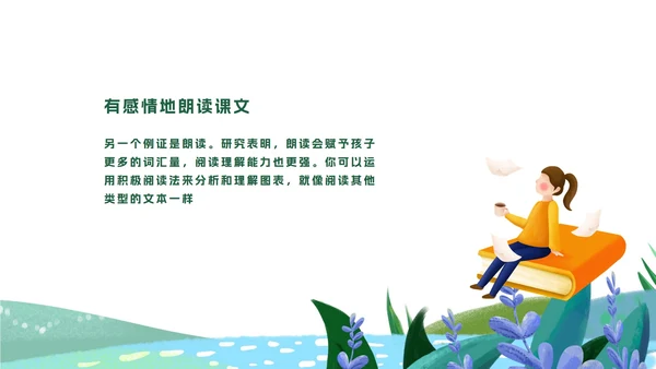 淡绿小清新学生教学模板PPT模板