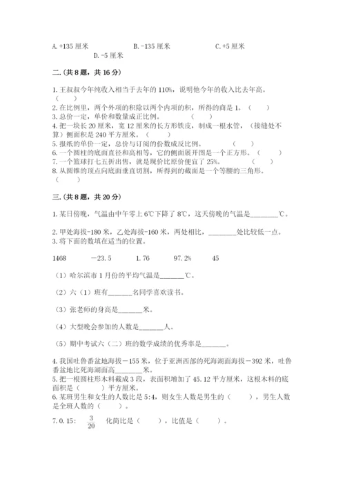 苏教版六年级数学小升初试卷【精练】.docx