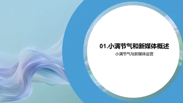 小满节气新媒体创新PPT模板