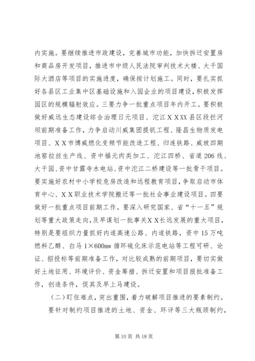 市长在在全市重点项目督查工作会上的讲话.docx