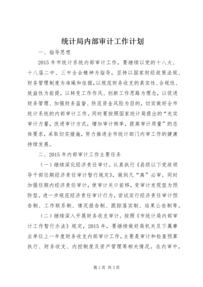 统计局内部审计工作计划.docx