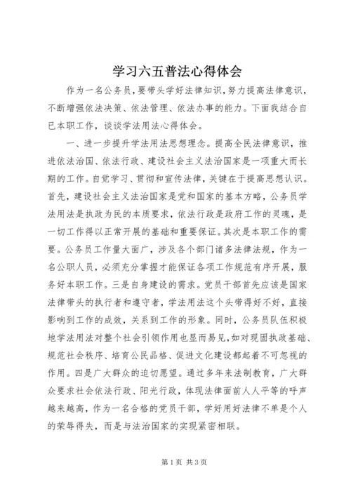 学习六五普法心得体会.docx