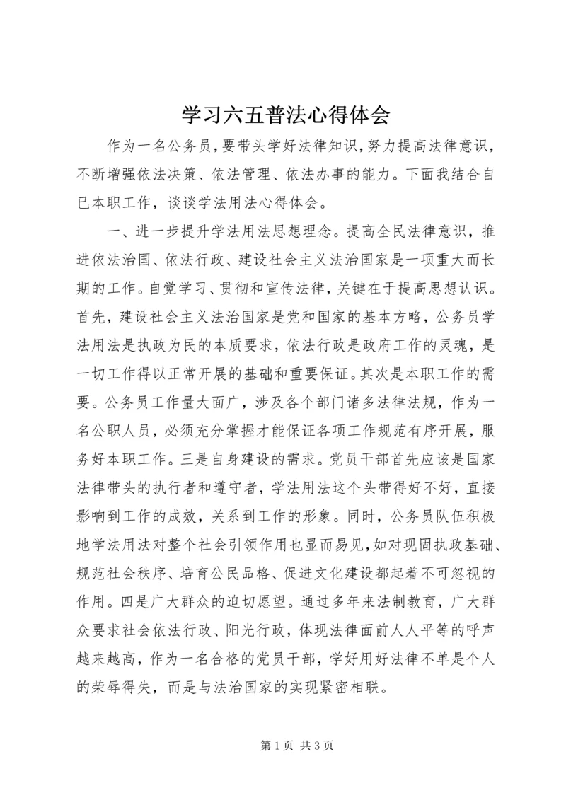 学习六五普法心得体会.docx