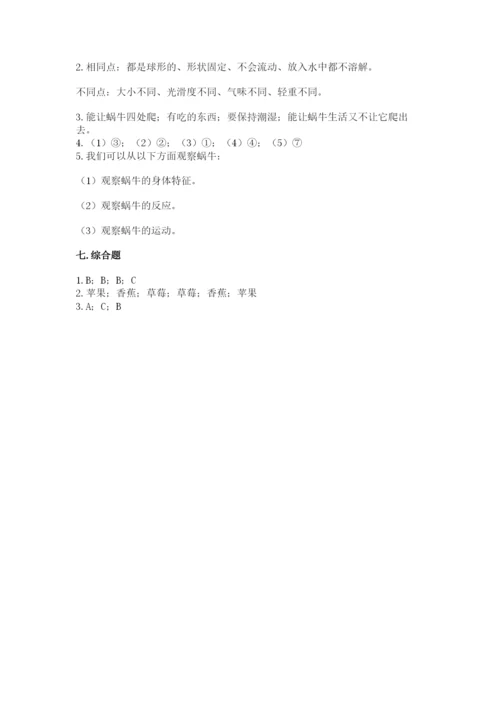 教科版小学科学一年级下册期末测试卷含完整答案（全优）.docx