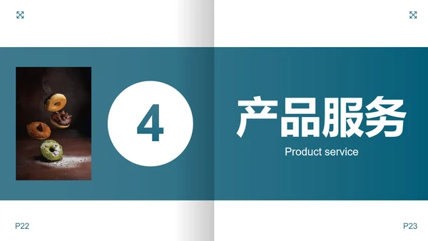 简约拟物纸张西式甜品营销策划PPT模板
