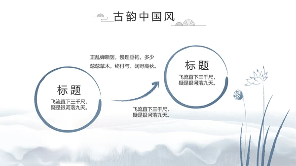 蓝色中国风中国汉字文化介绍动态PPT