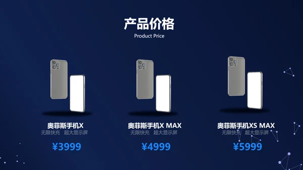 科技风蓝色数码产品介绍PPT