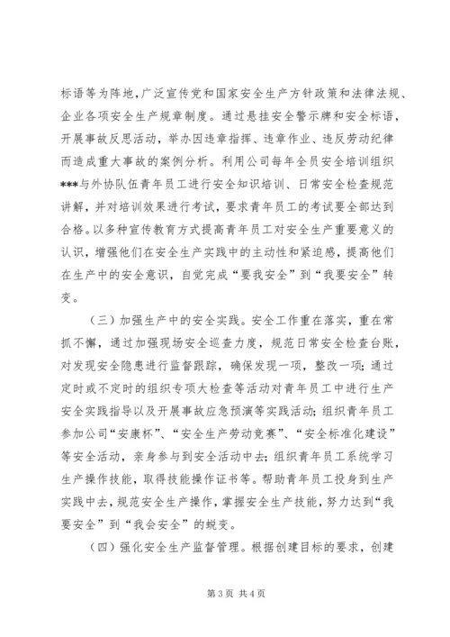 青年安全生产示范岗活动方案 (4).docx