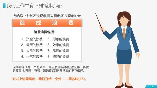 6S现场管理员工培训PPT模板
