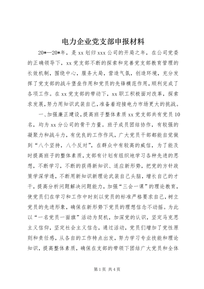 电力企业党支部申报材料 (2).docx