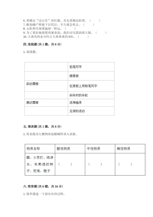 教科版科学三年级下册 期末测试卷（网校专用）.docx