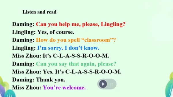 Starter Module 3 My English book Unit 2
