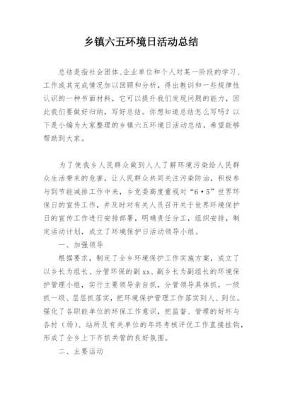 乡镇六五环境日活动总结.docx