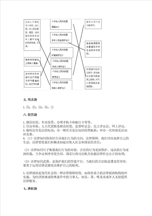 部编版六年级上册道德与法治期中测试卷附答案黄金题型