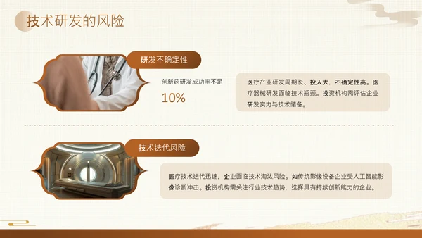 黄色中国风医疗健康产业投资论坛PPT