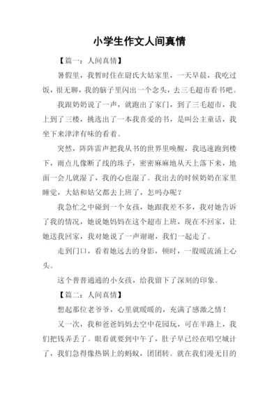小学生作文人间真情.docx