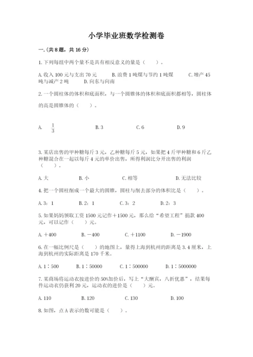 小学毕业班数学检测卷【培优b卷】.docx